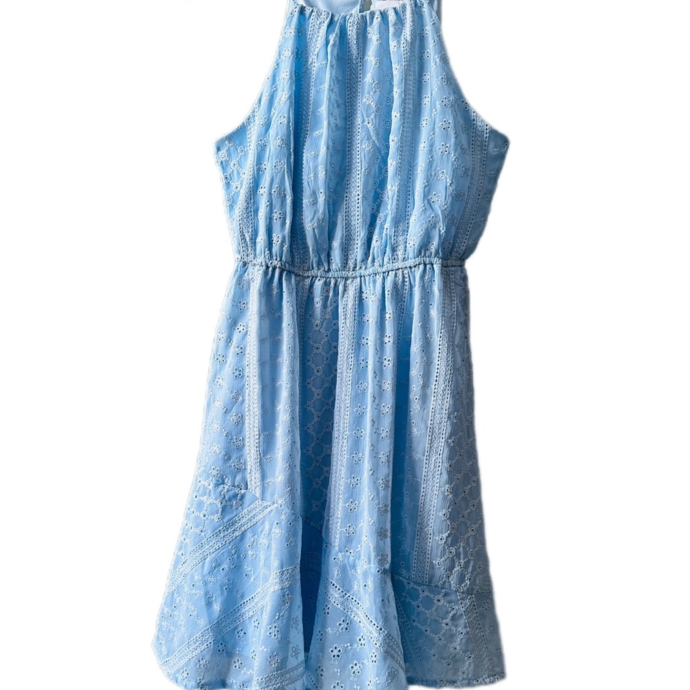 Last chance! NWT Ladies XS baby blue eyelet summer dress from Macy’s